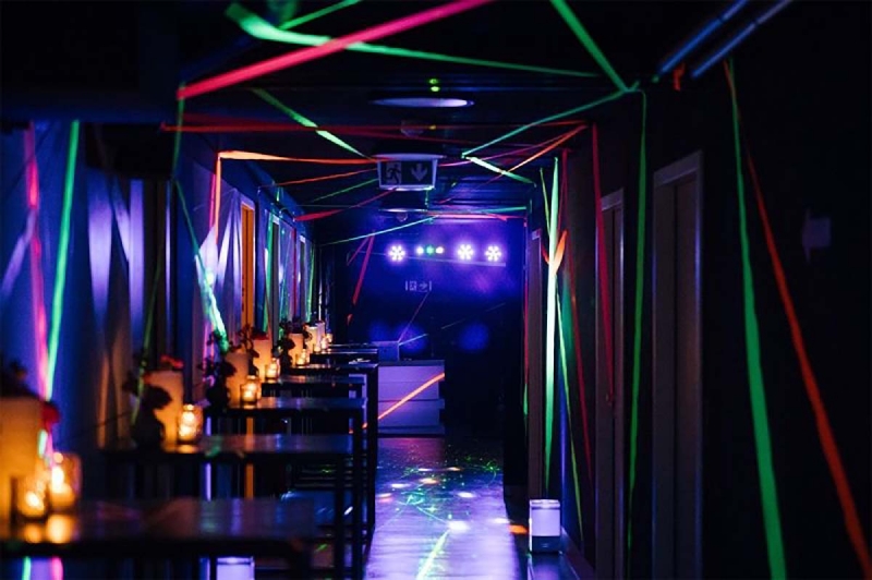 Disco event design elements